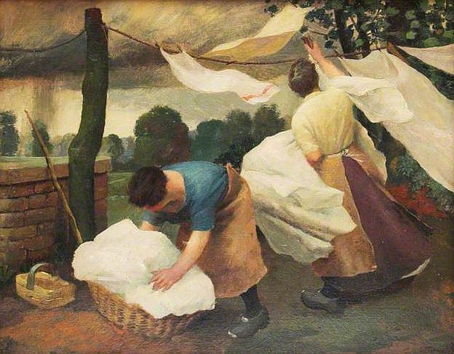 Charles Tunnicliffe, Dry Clothes and Rain, 1926