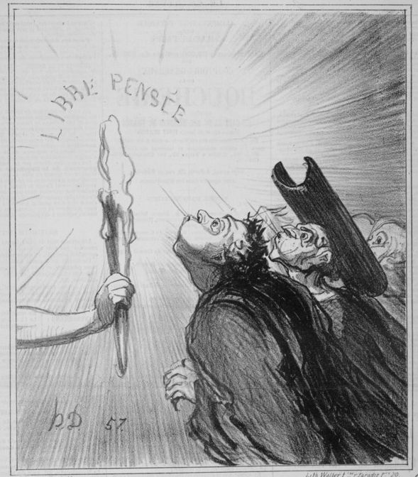 Honoré Daumier, Répétition générale du concile, 1869