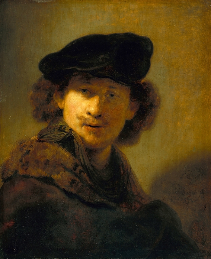 Rembrandt, Self Portrait with Velvet Beret, 1634
